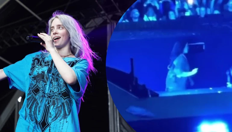 Billie Eilish sufre aparatosa caída en su concierto en vivo