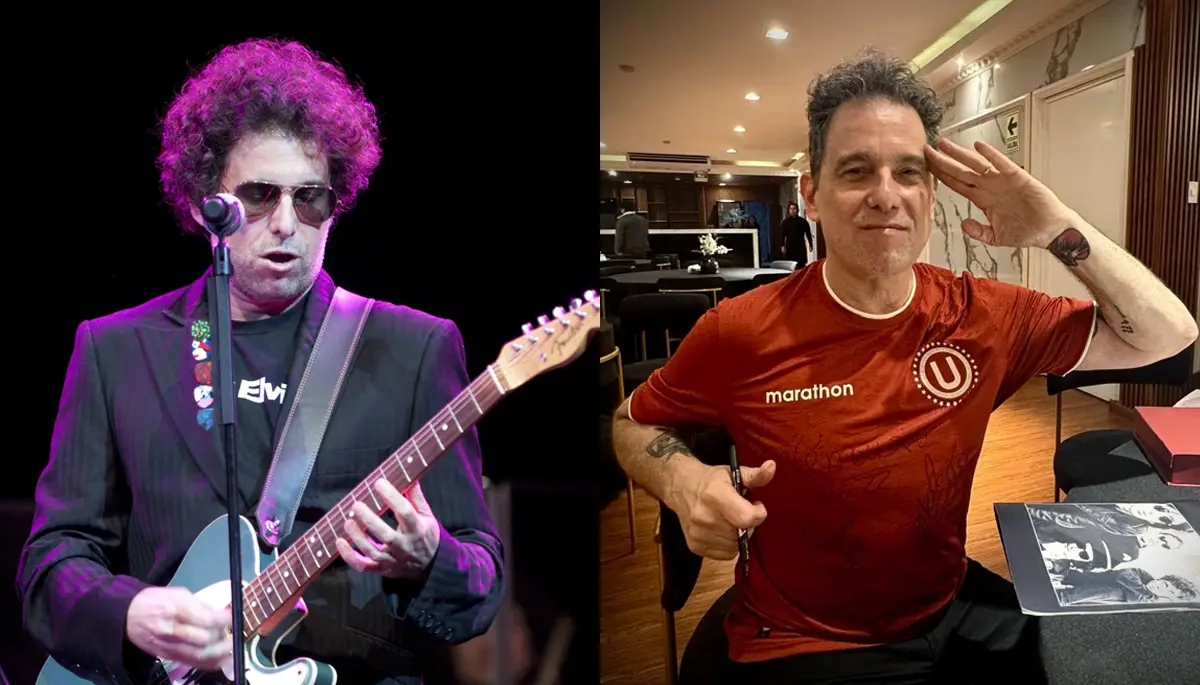 Andrés Calamaro sorprende a los hinchas de Universitario con la camiseta crema