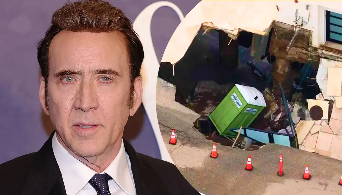 Un enorme socavón obliga a evacuar viviendas frente a la casa de Nicolas Cage